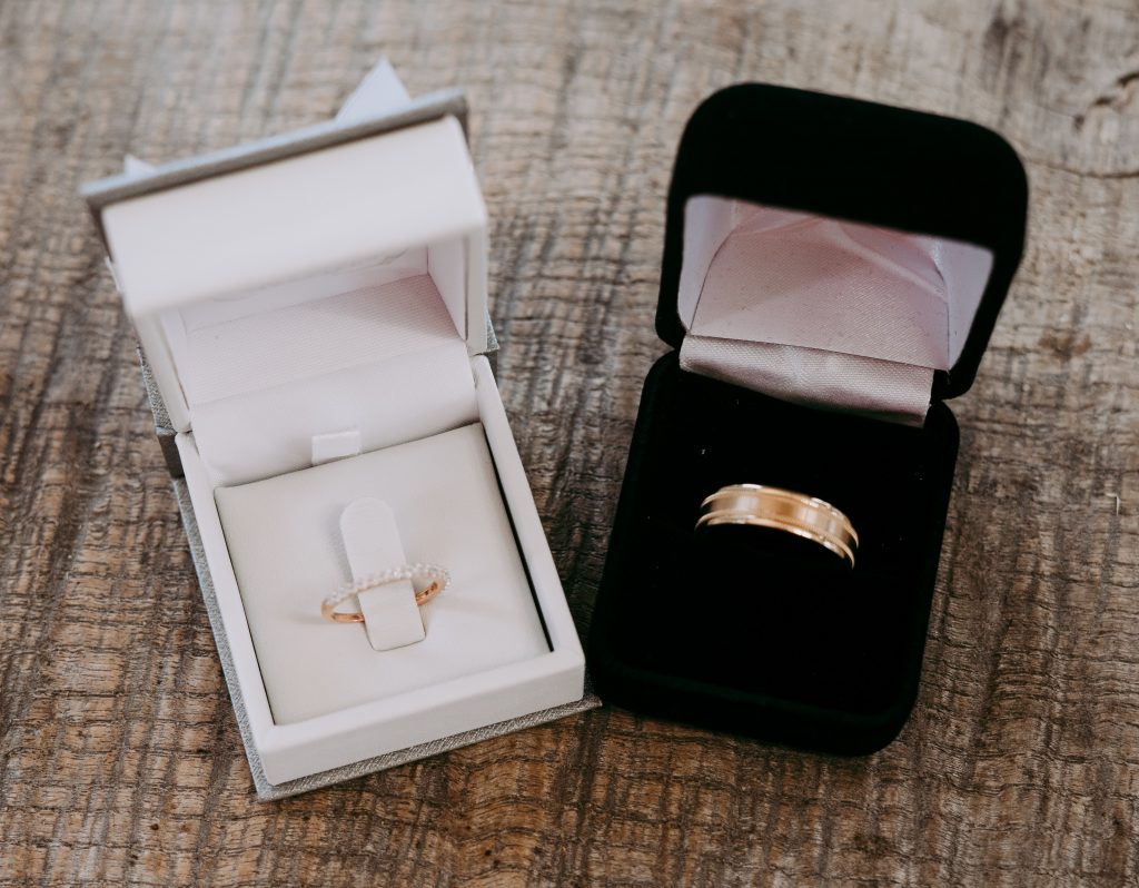 Personalized His and Hers Traditional Promise Ring or Wedding Ring