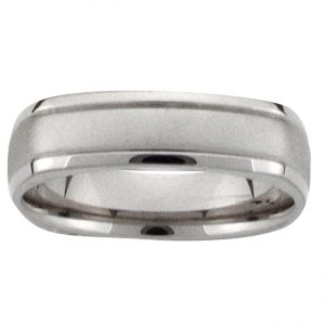 18 KARAT WHITE GOLD GENTS BAND - 2202G