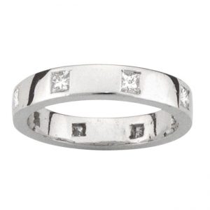 PLATINUM DIAMOND WEDDING BAND with 8 Diamond(s) 0.64ctw