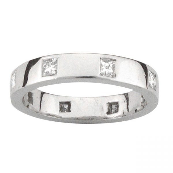 PLATINUM DIAMOND WEDDING BAND with 8 Diamond(s) 0.64ctw