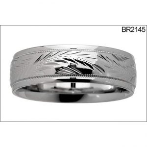 14 KARAT WHITE GOLD GENTS BAND - 2406G