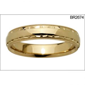 14 KARAT WHITE GOLD GENTS BAND - 2410G