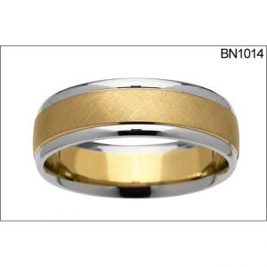 14 KARAT WHITE GOLD GENTS BAND - 2418G