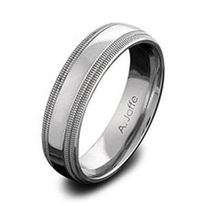 14 KARAT WHITE GOLD GENTS BAND - 2423G