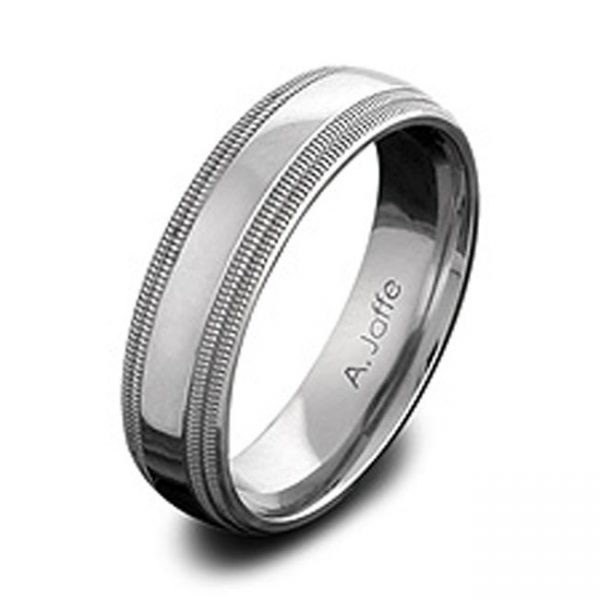 14 KARAT WHITE GOLD GENTS BAND - 2423G