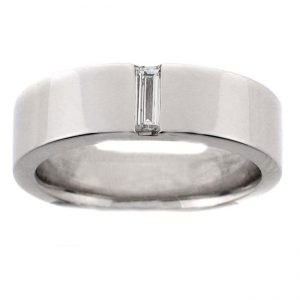18 KARAT WHITE GOLD GENTS RING with 1 Diamond(s) 0.23ctw
