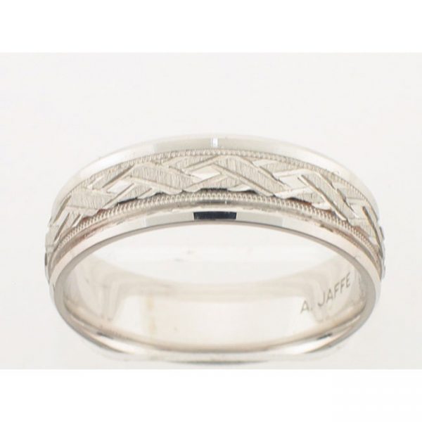 14 KARAT WHITE GOLD GENTS BAND - 2743G