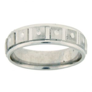 14 KARAT WHITE GOLD GENTS BAND