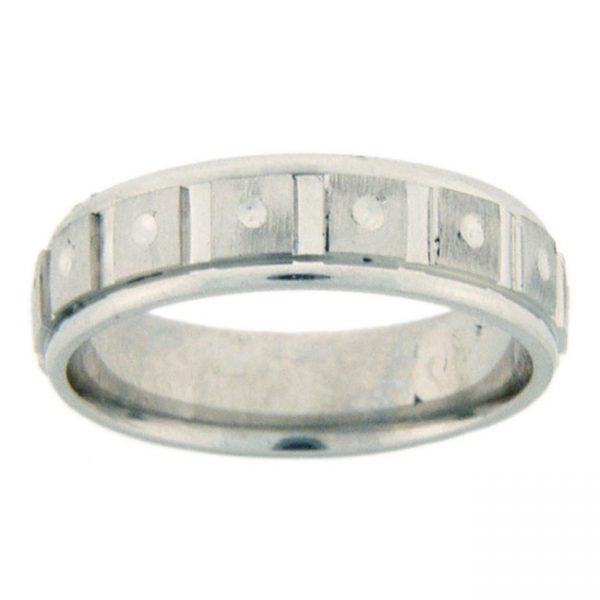 14 KARAT WHITE GOLD GENTS BAND
