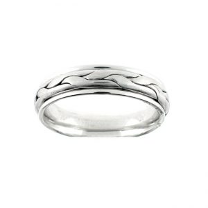14 KARAT WHITE GOLD GENTS BAND - 2511G