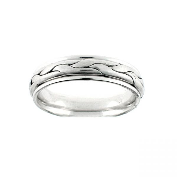 14 KARAT WHITE GOLD GENTS BAND - 2511G