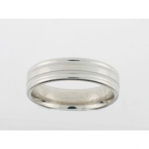 14 KARAT WHITE GOLD GENTS BAND