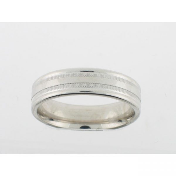 14 KARAT WHITE GOLD GENTS BAND