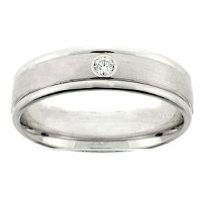 14 KARAT WHITE GOLD GENTS RING with diamonds - 2527G