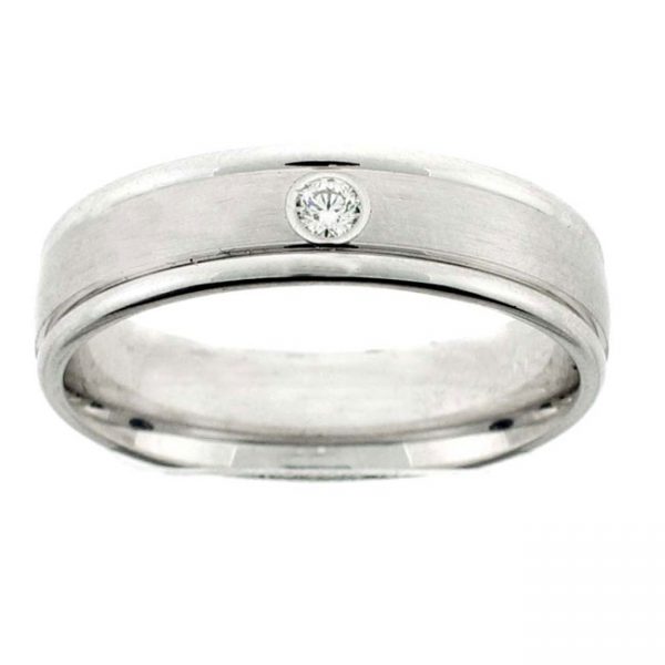 14 KARAT WHITE GOLD GENTS RING with diamonds - 2527G