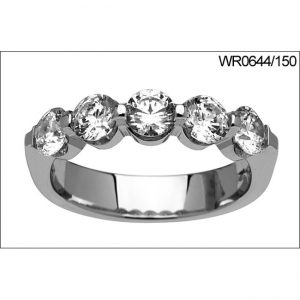 18 KARAT WHITE GOLD DIAMOND WEDDING BAND - 1241WB