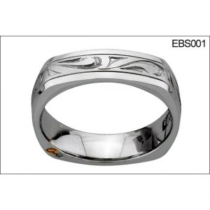 18 KARAT WHITE GOLD GENTS BAND - 2581G