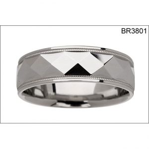 14 KARAT WHITE GOLD GENTS BAND - 2460G