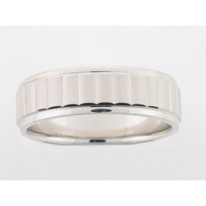 14 KARAT WHITE GOLD GENTS BAND