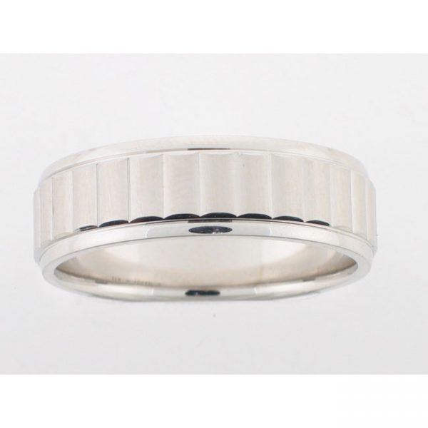 14 KARAT WHITE GOLD GENTS BAND