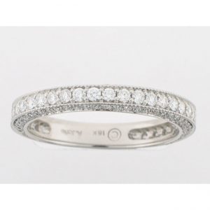 18 KARAT WHITE GOLD DIAMOND WEDDING BAND - 2800WR-B