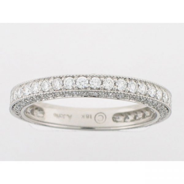 18 KARAT WHITE GOLD DIAMOND WEDDING BAND - 2800WR-B