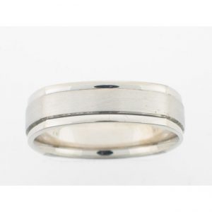 14 KARAT WHITE GOLD GENTS BAND - 2360G