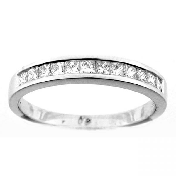 18 KARAT WHITE GOLD DIAMOND WEDDING BAND - 1341WB