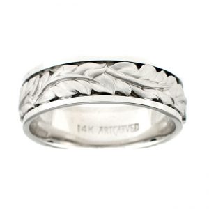 14 KARAT WHITE GOLD GENTS BAND