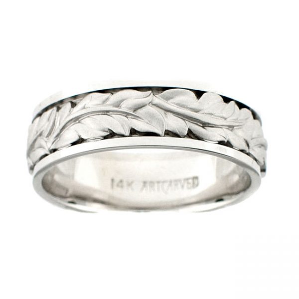 14 KARAT WHITE GOLD GENTS BAND