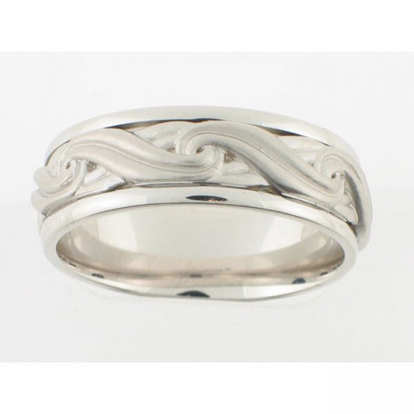 14 KARAT WHITE GOLD GENTS BAND