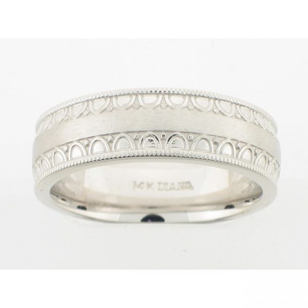 14 KARAT WHITE GOLD GENTS BAND - 2662G