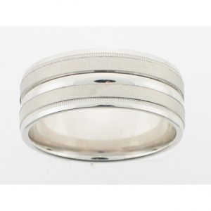 14 KARAT WHITE GOLD GENTS BAND - 2665G