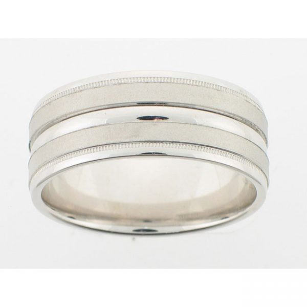 14 KARAT WHITE GOLD GENTS BAND - 2665G