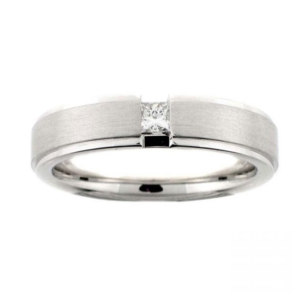14 KARAT WHITE GOLD GENTS RING with diamonds - 2667G
