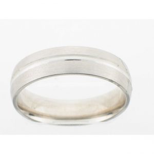 14 KARAT WHITE GOLD GENTS BAND - 2515G