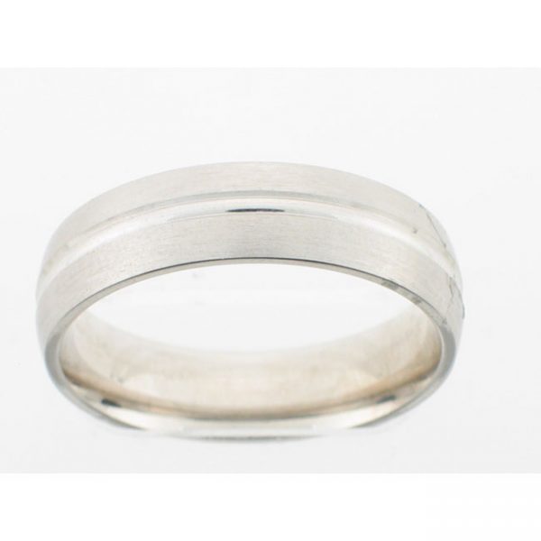 14 KARAT WHITE GOLD GENTS BAND - 2515G
