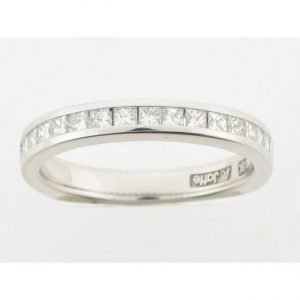 18 KARAT WHITE GOLD DIAMOND WEDDING BAND - 1147ES-B