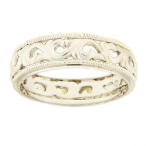 14 KARAT WHITE GOLD GENTS BAND