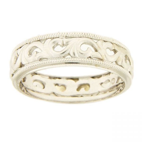 14 KARAT WHITE GOLD GENTS BAND