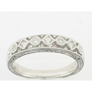 18 KARAT WHITE GOLD DIAMOND WEDDING BAND - 1165ES-B
