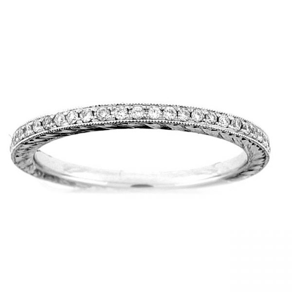 14 KARAT WHITE GOLD DIAMOND WEDDING BAND with 44 Diamond(s) 0.25ctw