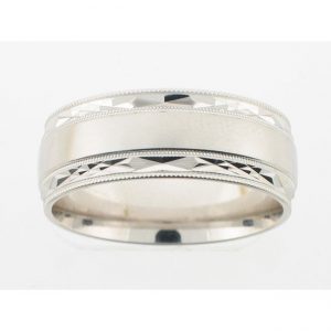 14 KARAT WHITE GOLD GENTS BAND - 2712G