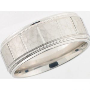 14 KARAT WHITE GOLD GENTS BAND - 2713G