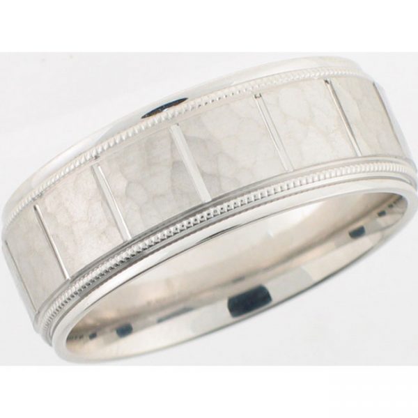 14 KARAT WHITE GOLD GENTS BAND - 2713G