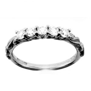 PALLADIUM DIAMOND WEDDING BAND with 9 Diamond(s) 0.50ctw
