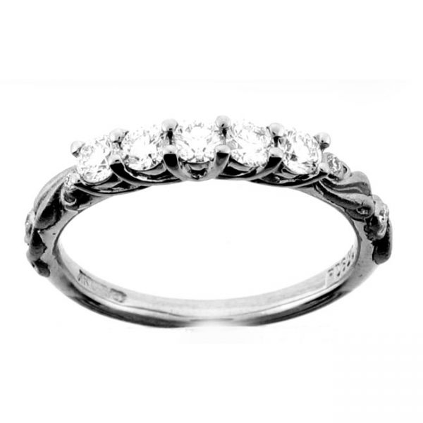 PALLADIUM DIAMOND WEDDING BAND with 9 Diamond(s) 0.50ctw