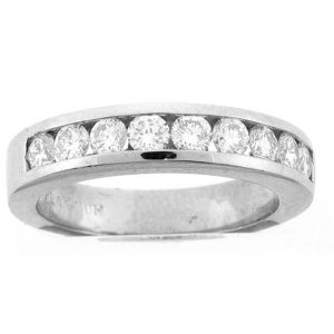 PLATINUM DIAMOND WEDDING BAND with 9 Diamond(s) 0.70ctw
