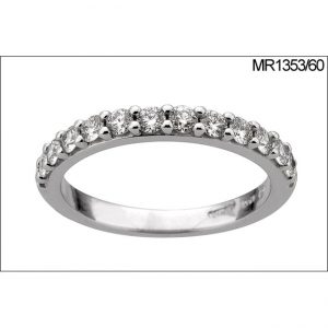 PLATINUM DIAMOND WEDDING BAND with 12 Diamond(s) 0.30ctw