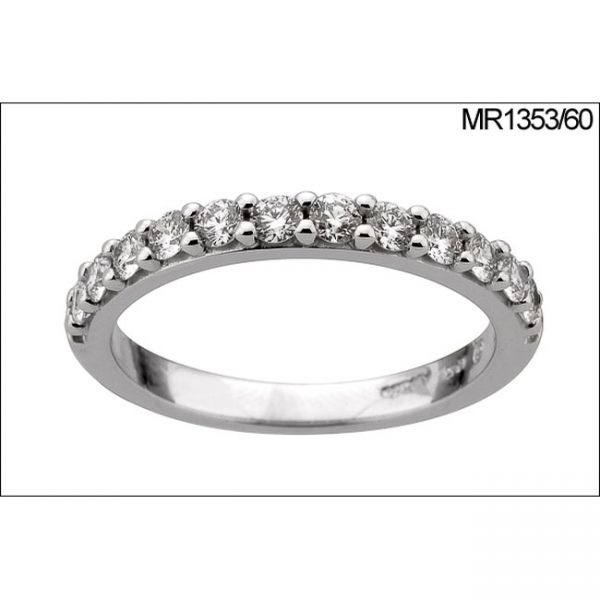PLATINUM DIAMOND WEDDING BAND with 12 Diamond(s) 0.30ctw